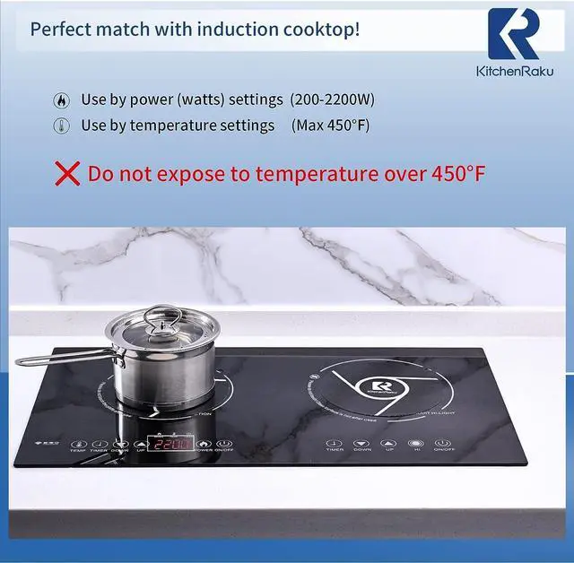 Alt view image 3 of 6 - Induction Cooktop Protector  Induction Cooktop Mat -(Magnetic) Cooktop Scratch Protector for Induction Stove, Silicone Mat for Air Fryer Liner By KITCHENRAKU