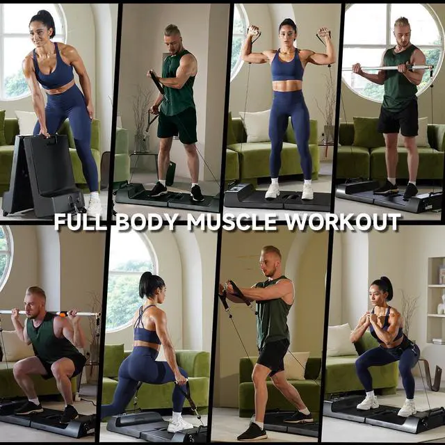 Alt view image 6 of 7 - Motion Space Smart Trainer | 6 in 1 Home Gym Fitness Equipment, Adjustable Full Body Resistance Training, Workout Equipment with APP, Multifunctional Weightlifting with Eccentric, Isokinetic Modes