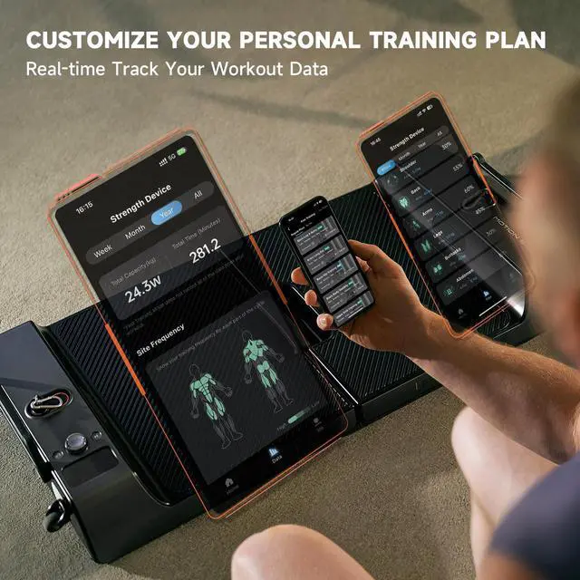 Alt view image 5 of 7 - Motion Space Smart Trainer | 6 in 1 Home Gym Fitness Equipment, Adjustable Full Body Resistance Training, Workout Equipment with APP, Multifunctional Weightlifting with Eccentric, Isokinetic Modes