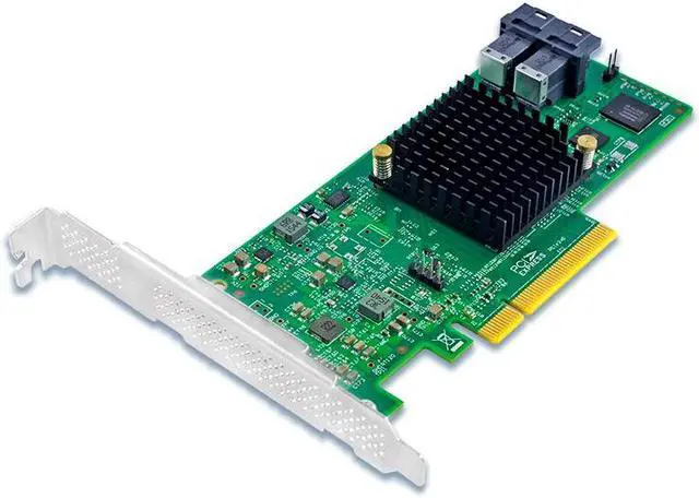 Alt view image 2 of 4 - Shinreal PCI Express 3.0 x8 to 8 Ports 12Gb/s SATA/SAS RAID Controller Card --SAS3008-8I    Compatible with 9311-8I