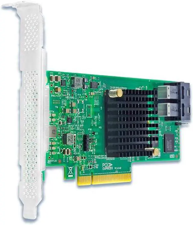 Alt view image 3 of 4 - Shinreal PCI Express 3.0 x8 to 8 Ports 12Gb/s SATA/SAS RAID Controller Card --SAS3008-8I    Compatible with 9311-8I