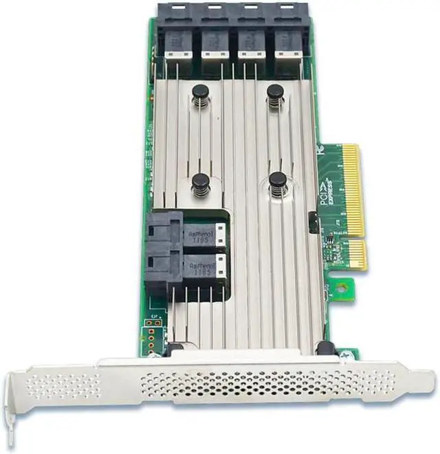 Alt view image 3 of 4 - Shinreal PCIe3.0 ×8 to 24 Port 12Gb/s SAS/SATA HD miniSAS SFF-8643 HBA Card--SAS3224-24I