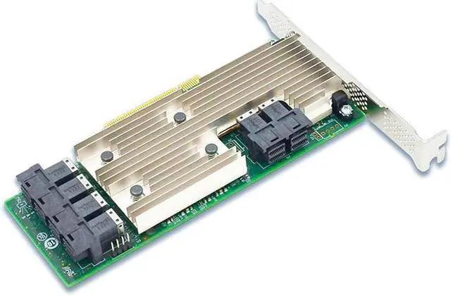 Alt view image 4 of 4 - Shinreal PCIe3.0 ×8 to 24 Port 12Gb/s SAS/SATA HD miniSAS SFF-8643 HBA Card--SAS3224-24I
