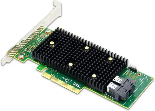 Alt view image 2 of 5 - shinreal PCIe3.1 x8 to 8 Port 12Gb/s SAS/SATA/ NVMe tri-mode HBA  Card--SAS3408-8I