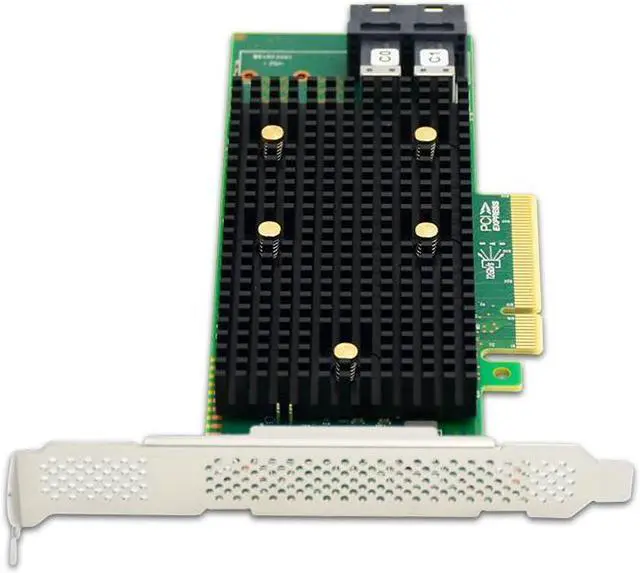 Alt view image 3 of 5 - shinreal PCIe3.1 x8 to 8 Port 12Gb/s SAS/SATA/ NVMe tri-mode HBA  Card--SAS3408-8I