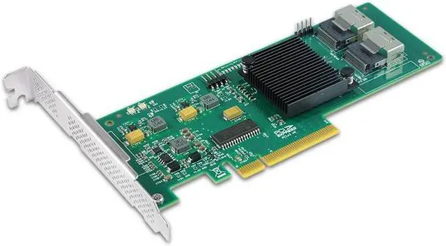 Alt view image 2 of 4 - Shinreal PCIe ×8 to 8-Port internal 6Gb/s SAS/SATA miniSAS SFF-8087 RAID Adapter