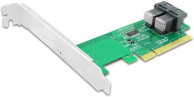 Alt view image 3 of 4 - shinreal PCIe ×8 to 2× SFF-8643 NVMe Adapter