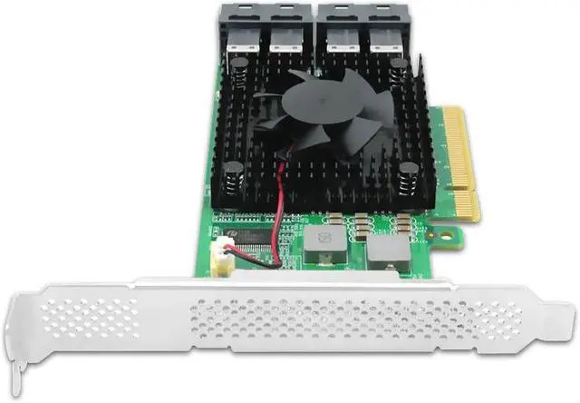 Alt view image 2 of 4 - shinreal PCI Express 3.0 x8 to 4 x U.2 (SFF-8643) NVMe Switch Adapter PE383-4I