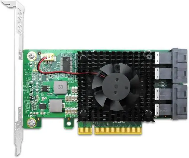 Main image of shinreal PCI Express 3.0 x8 to 4 x U.2 (SFF-8643) NVMe Switch Adapter PE383-4I