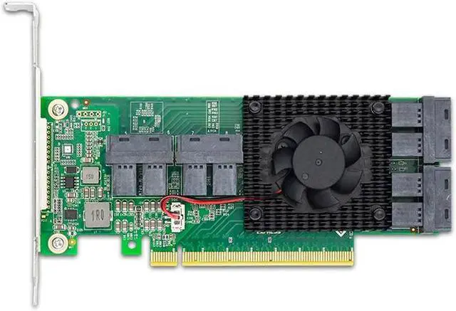 Main image of Shinreal PCI Express x16 to 8 U.2 SFF-8643 NVMe SSD Adapter Card PE3163-8I-2