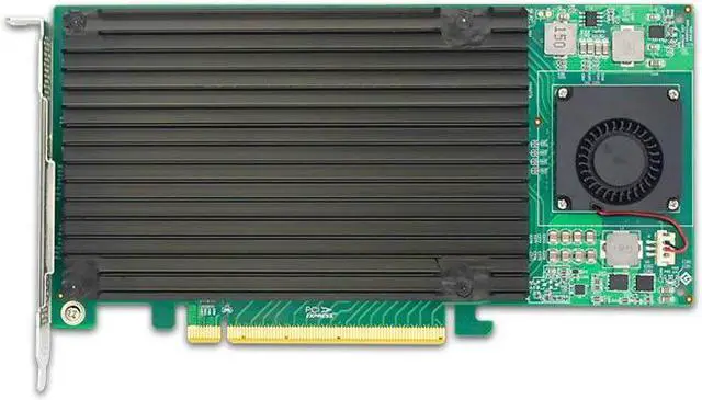 Main image of shinreal PCIe 3.0 x16 to 4 xM.2 NVMe SSD Adapter Card with heatsink