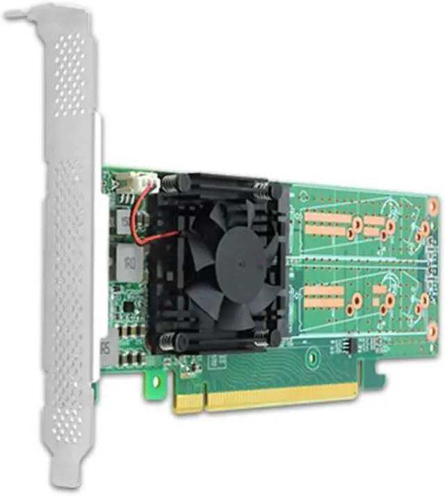Alt view image 3 of 5 - PCI Express x16 to Quad M.2 NVMe SSD Switch Adapter