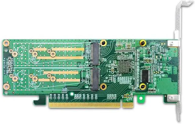 Alt view image 2 of 5 - PCI Express x16 to Quad M.2 NVMe SSD Switch Adapter