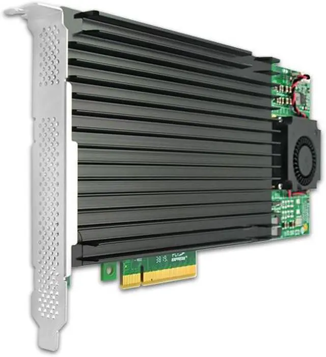 Alt view image 4 of 5 - PCI Express 3.0 x8 to 4 xM.2 NVMe SSD Adapter with Heatsink