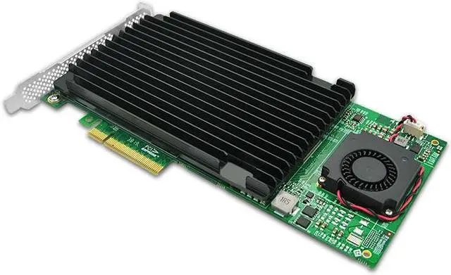 Alt view image 3 of 5 - PCI Express 3.0 x8 to 4 xM.2 NVMe SSD Adapter with Heatsink