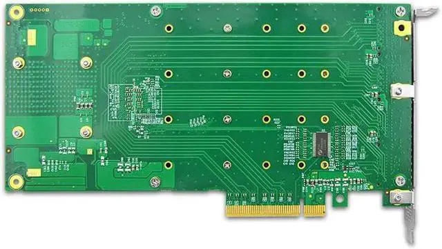 Alt view image 2 of 5 - PCI Express 3.0 x8 to 4 xM.2 NVMe SSD Adapter with Heatsink