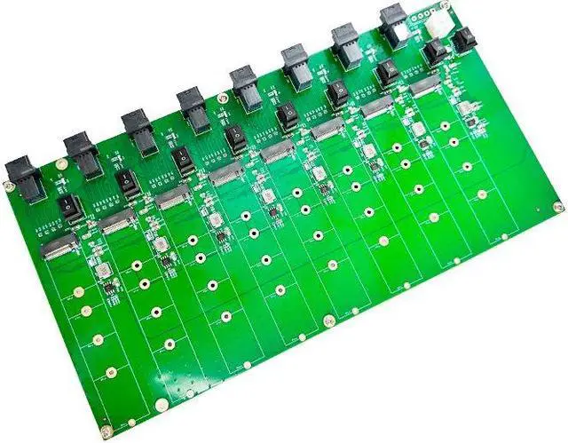 Alt view image 5 of 5 - Shinreal M.2 ssd test board 8-port NVMe sff-8643  adapter card