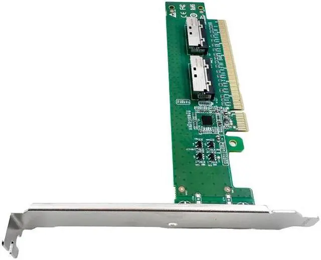 Alt view image 4 of 5 - Shinreal XIC PE5160-4IL PCI Express x16 to Two MCIO 8I Adapter