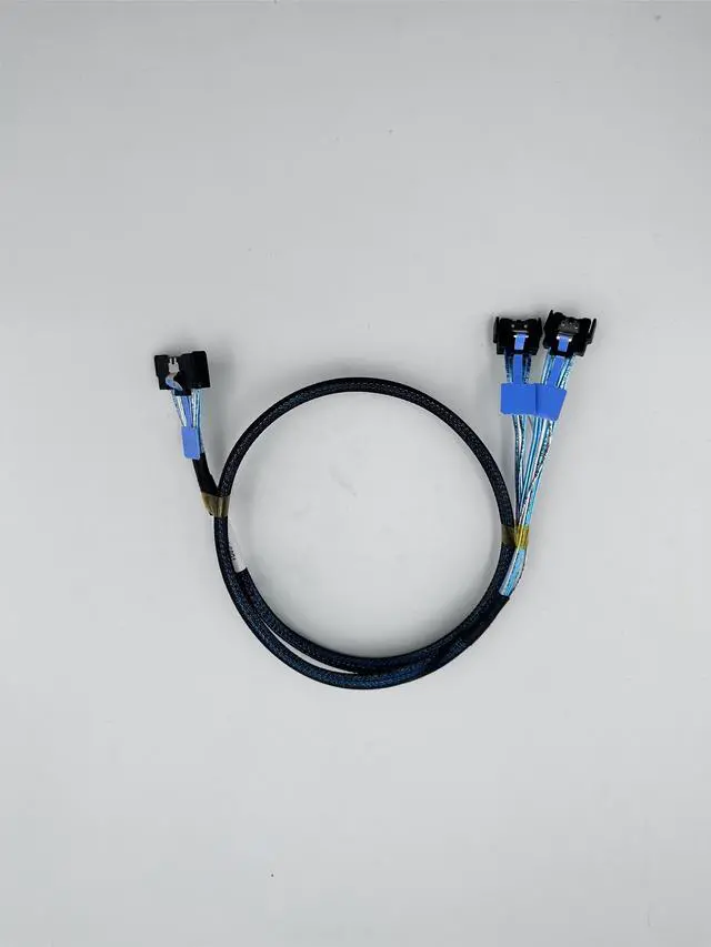 Alt view image 4 of 4 - eshinreal PCIe 5.0 MCIO 8i  to Two MCIO 4I Cable 70CM