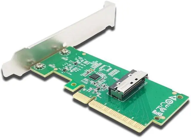 Alt view image 3 of 5 - Shinreal PCIe5.0 x8 to MCIO 8i NVMe adapter