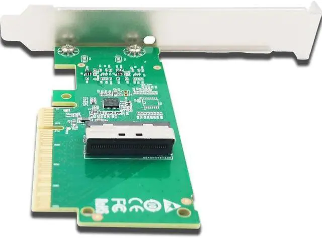 Alt view image 5 of 5 - Shinreal PCIe4.0 x8 to SlimSAS SFF-8654 x8 NVMe adapter