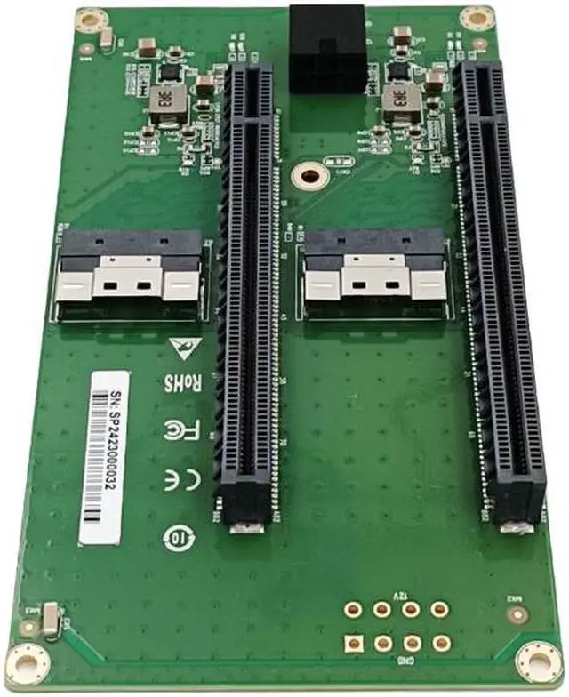Alt view image 2 of 4 - Shinreal  2 Port SFF-8654 to 2 PCIe x16 Slot Adapter----XIC 548PE2
