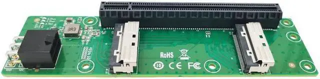 Alt view image 2 of 5 - Shinreal 2 Port MCIO 8I to  PCIe x16 Slot Adapter ---XIC 0516PE