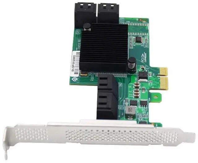 Alt view image 2 of 6 - eshinreal PCIe x1 to   8 Port 6Gb/s  SAS/SATA RAID HBA   support uefi