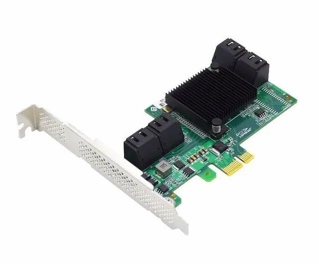 Alt view image 4 of 6 - eshinreal PCIe x1 to   8 Port 6Gb/s  SAS/SATA RAID HBA   support uefi