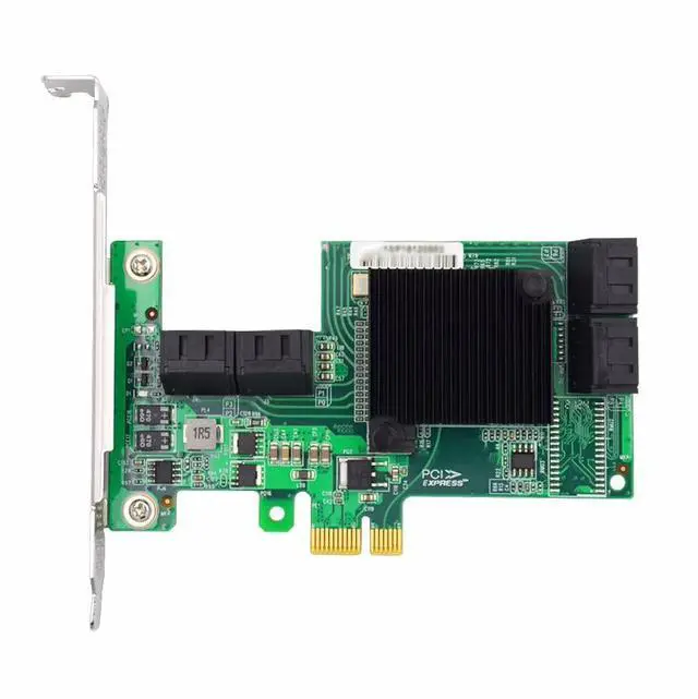 Alt view image 5 of 6 - eshinreal PCIe x1 to   8 Port 6Gb/s  SAS/SATA RAID HBA   support uefi