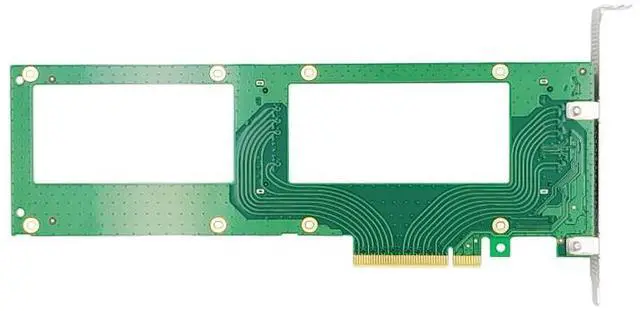 Alt view image 10 of 10 - eShinreal PCIe to 2*U.2 SFF-8639 NVMe SSD Adapter Card
