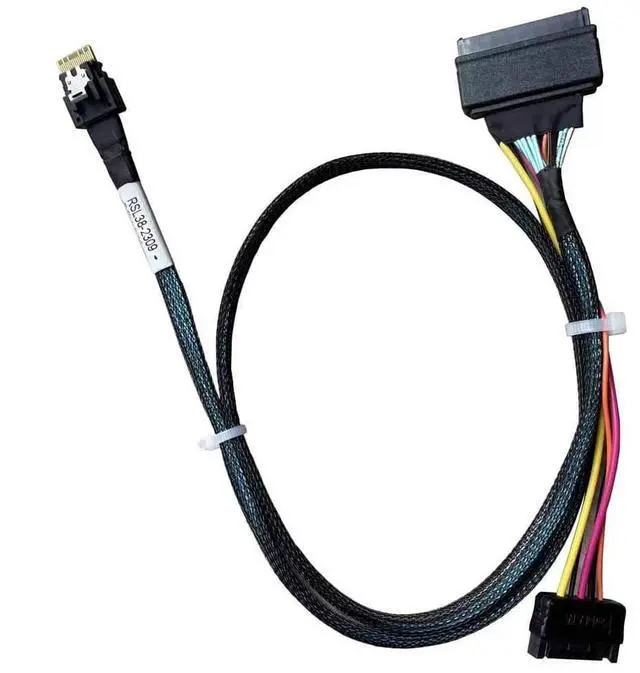 Main image of eshinreal PCIe 4.0 SlimSAS 4i (SFF-8654) to U.2 SFF-8639 Cable Available in 0.75m