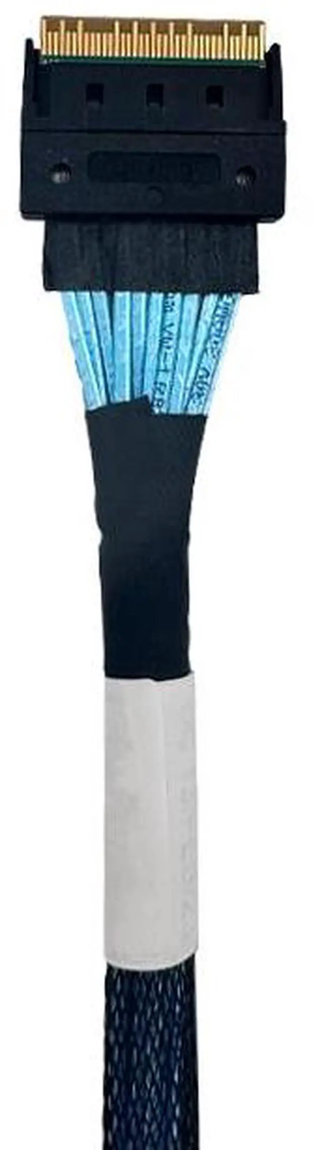 Alt view image 3 of 5 - eshinreal PCIe High Speed SAS SFF-8654 8i (Host) to 2x SFF-8643 (EP) NVMe Cable 80CM