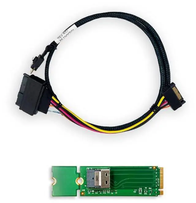 Alt view image 2 of 4 - eshinreal M.2 PCIe 4.0 to SlimSAS SFF-8654 x4 adapter (2280) ---XIC 24SL with SFF-8654 4i to U.2 NVMe Cable