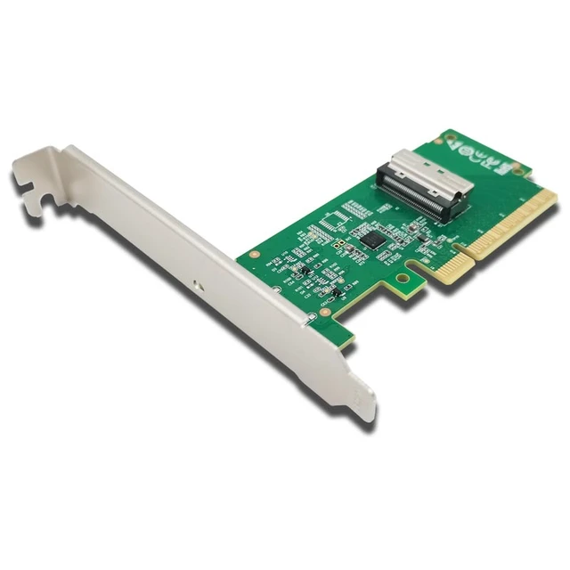 Alt view image 4 of 6 - Shinreal PCIe 5.0 X8 Host Adapter to MCIO 8i SFF-TA-1001 NVMe SSD Converter Card