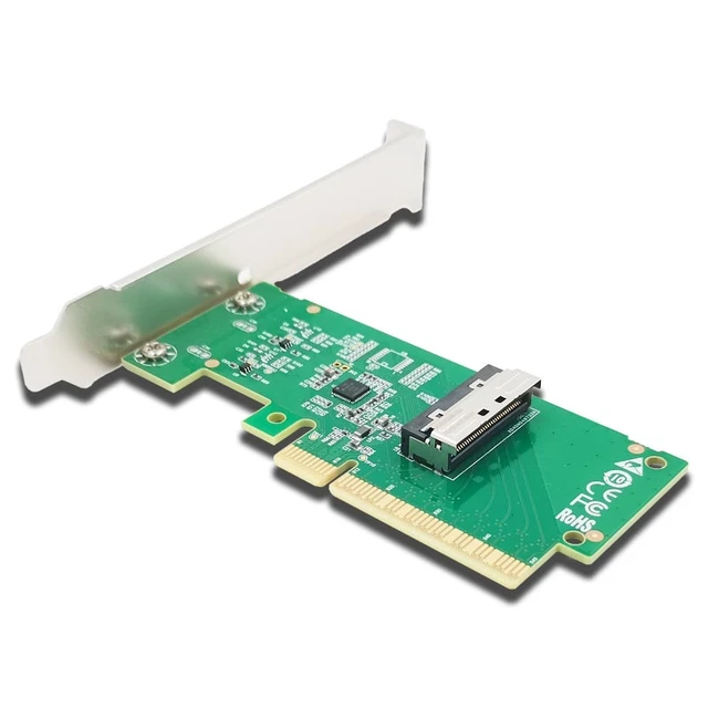 Alt view image 5 of 6 - Shinreal PCIe 5.0 X8 Host Adapter to MCIO 8i SFF-TA-1001 NVMe SSD Converter Card