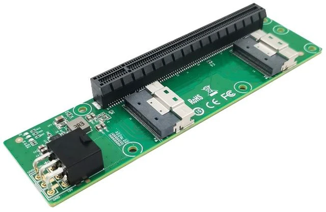 Main image of eShinreal 2 Port SFF-8654 8I to PCIe x16 Slot Adapter ---XIC 5416PE