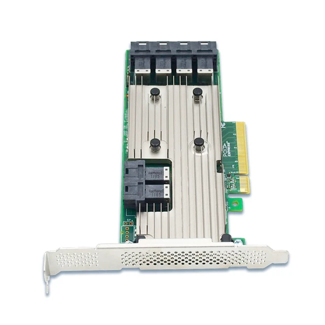 Alt view image 4 of 5 - eShinreal PCIe3.0 ×8 to 24 Port 12Gb/s SAS/SATA HD miniSAS SFF-8643 HBA Card--SAS3224-24I