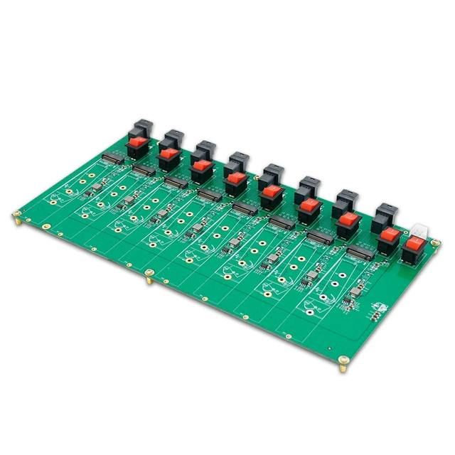 Alt view image 8 of 8 - eShinreal 8-Port M.2 NVMe SSD Testing Board