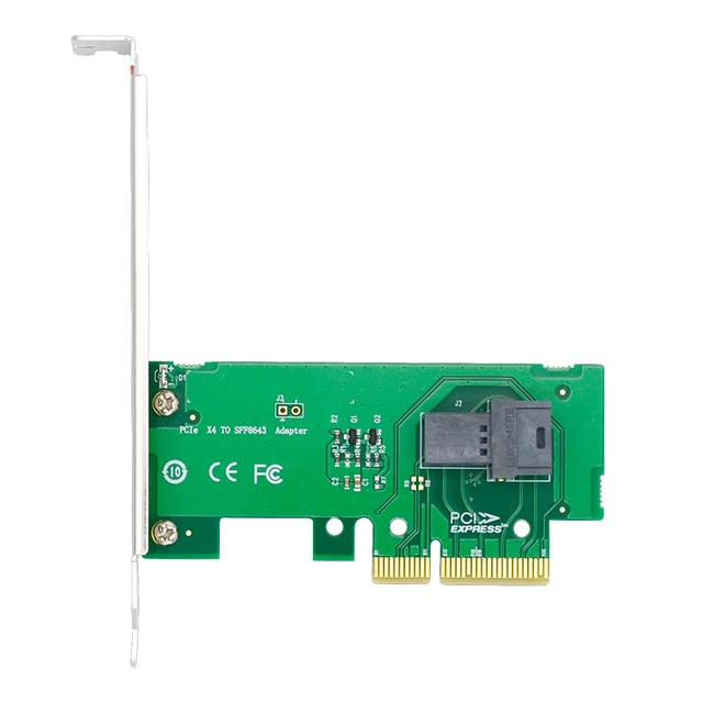 Alt view image 6 of 10 - eShinreal PCIe 3.0 x4 to Single-Port SFF-8643 U.2 NVMe Adapter Card