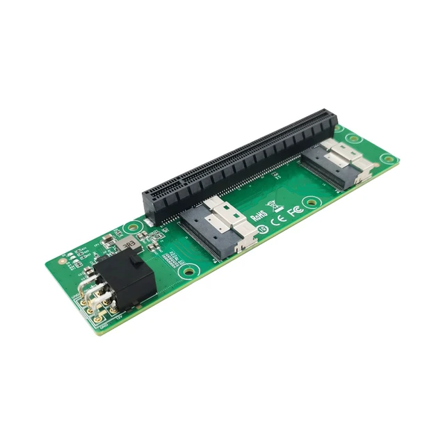 Alt view image 4 of 6 - eShinreal 2 Port SFF-8654 8I to PCIe x16 Slot Adapter ---XIC 5416PE