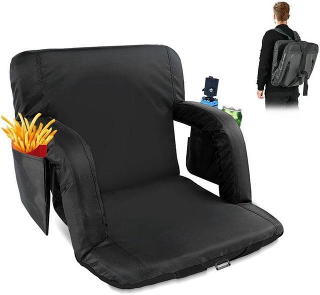 Stadium Seats For Bleachers Stadium Chair With Back Support And Wide Padded  Cushion-includes Shoulder Strap And Cup Holder