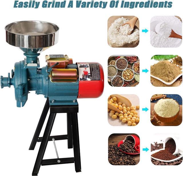 SLSY Electric Mill Grinder 110V 3000W, Commercial Electric Feed Mill Dry  Grinder, Heavy Duty Milling Machine Cereals Grinder Rice Corn Grain Coffee