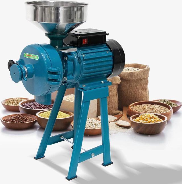 LILYPELLE Electric Grain Mill Grinder Dry Wet Grinder, Corn Mill