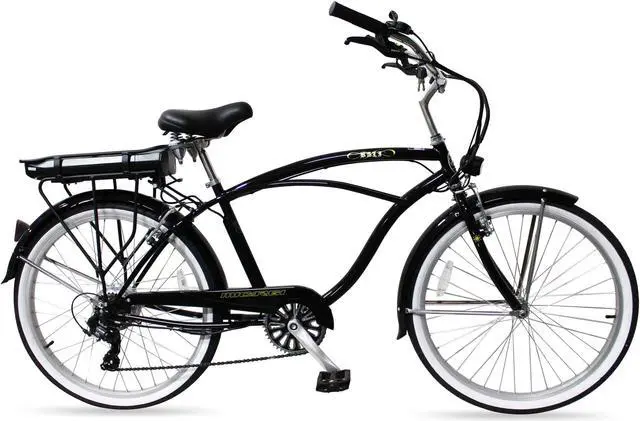 Alt view image 2 of 3 - 7 Speed Electric Bike with Pedal Assist 48V 350W Lithium 26" Alloy Rims Bicycle