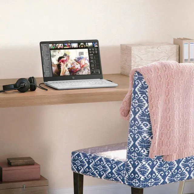 Alt view image 7 of 7 - New HP 14"  HD Intel Celeron N4120 1.1 GHz Intel UHD Graphics 600 4GB Memory 64GB eMMC HDMI USB A 3.0; USB C 3.0 Bluetooth, Wi-Fi 11.5 hours Windws 11 Home Snowflake White