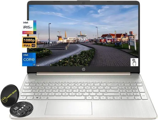 Main image of HP 15.6" Full HD Touchscreen Intel Iris Xe Graphics Intel core i7-1165G7 32GB RAM 2TB SSD HDMI USB-C WebCam Bluetooth WiFi Windows 11 Pro Silver | Bundled with HB Accessories Kit