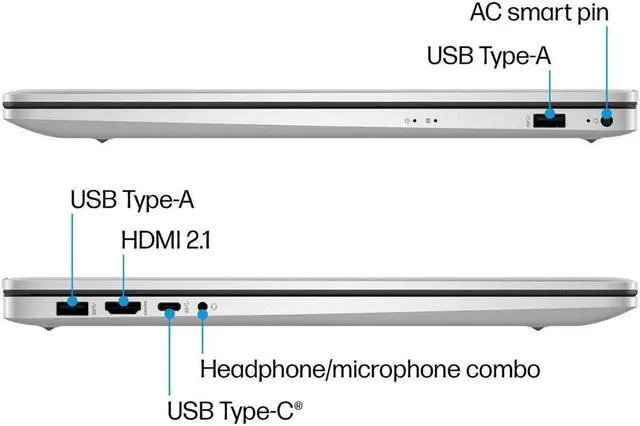 Alt view image 5 of 6 - HP 17.3" FHD 1920 X 1080 Intel UHD Graphics Intel 12th Generation Core i3-1215U 3.7GHz 32GB RAM 1TB SSD USB-C HDMI Windows 11 Home Silver Bundled with HB Accessory Kit
