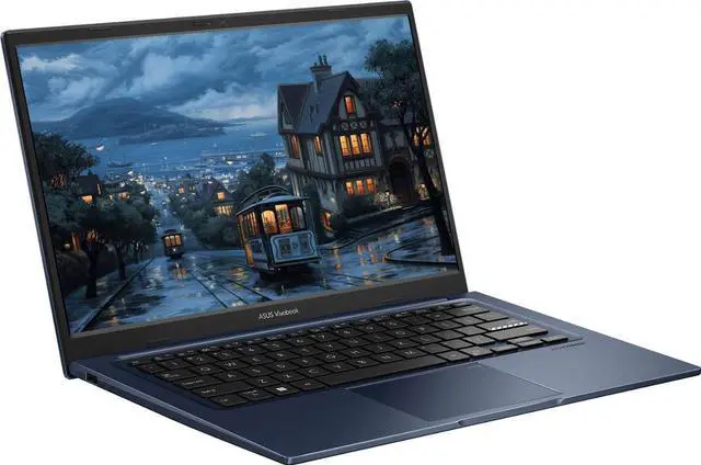 Alt view image 2 of 7 - ASUS Vivobook Laptop 14" Full HD Intel core 12th Gen i3-1215U 16GB RAM 512GB SSD Intel Iris Xe Graphics HDMI 1.4 USB-C 3.2 Bluetooth, Wi-Fi 6E Windows 11 Pro Blue