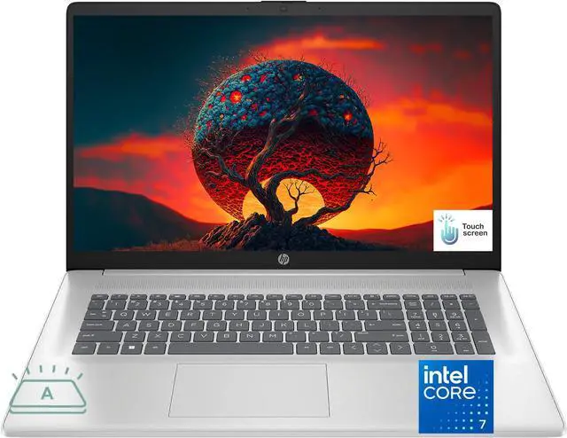 Main image of Newest HP 17.3" HD+ Touchscreen Intel Core 7 150U (Beat i7-1355U) Intel Graphics 16GB DDR4 RAM 1TB SSD Backlit KB Wi-Fi 6 Bluetooth 5.3 HDMI USB Type-C Windows 11 Home Silver